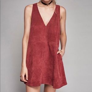 Free People Retro Love Suede Mini Dress